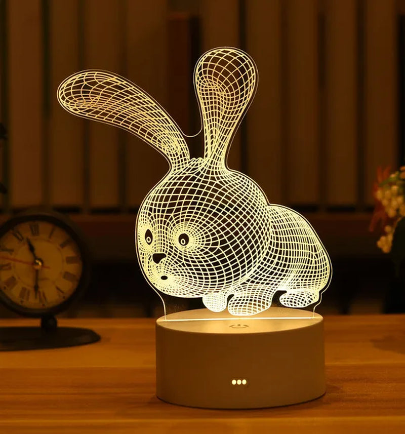 Romantic Love 3D Acrylic Led Lamp for Home Children'S Night Light Table Lamp Birthday Party Decor Valentine'S Day Bedside Lamp