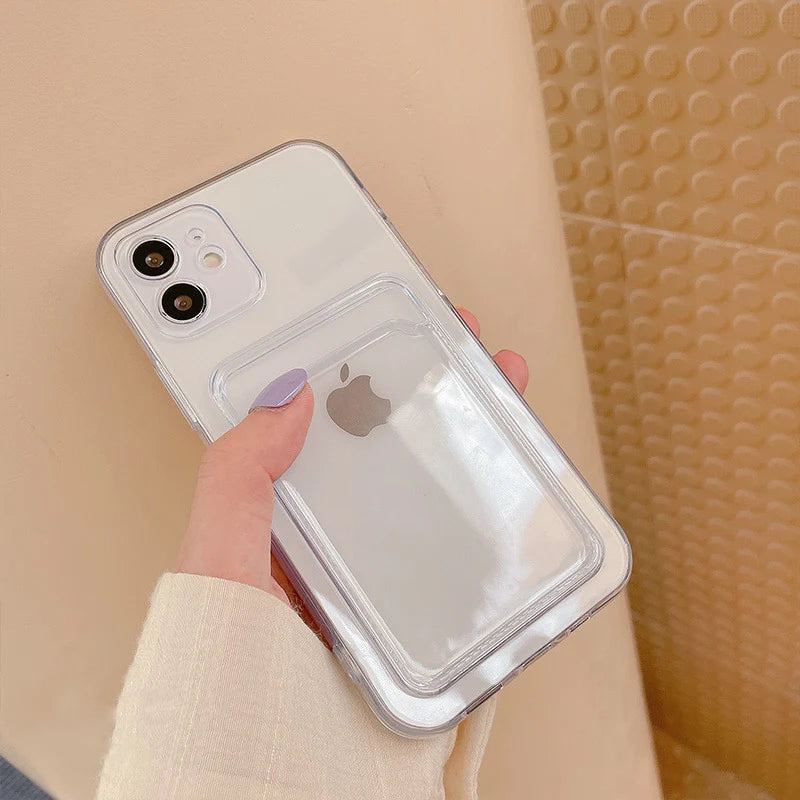 Phone Case for Iphone 11 12 13 14Mini Case for Iphone 11 Pro X XS Max XR 7 8 plus SE Case Cover Soft Silicone Wallet Card Holder