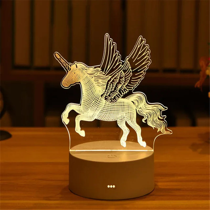 Romantic Love 3D Acrylic Led Lamp for Home Children'S Night Light Table Lamp Birthday Party Decor Valentine'S Day Bedside Lamp